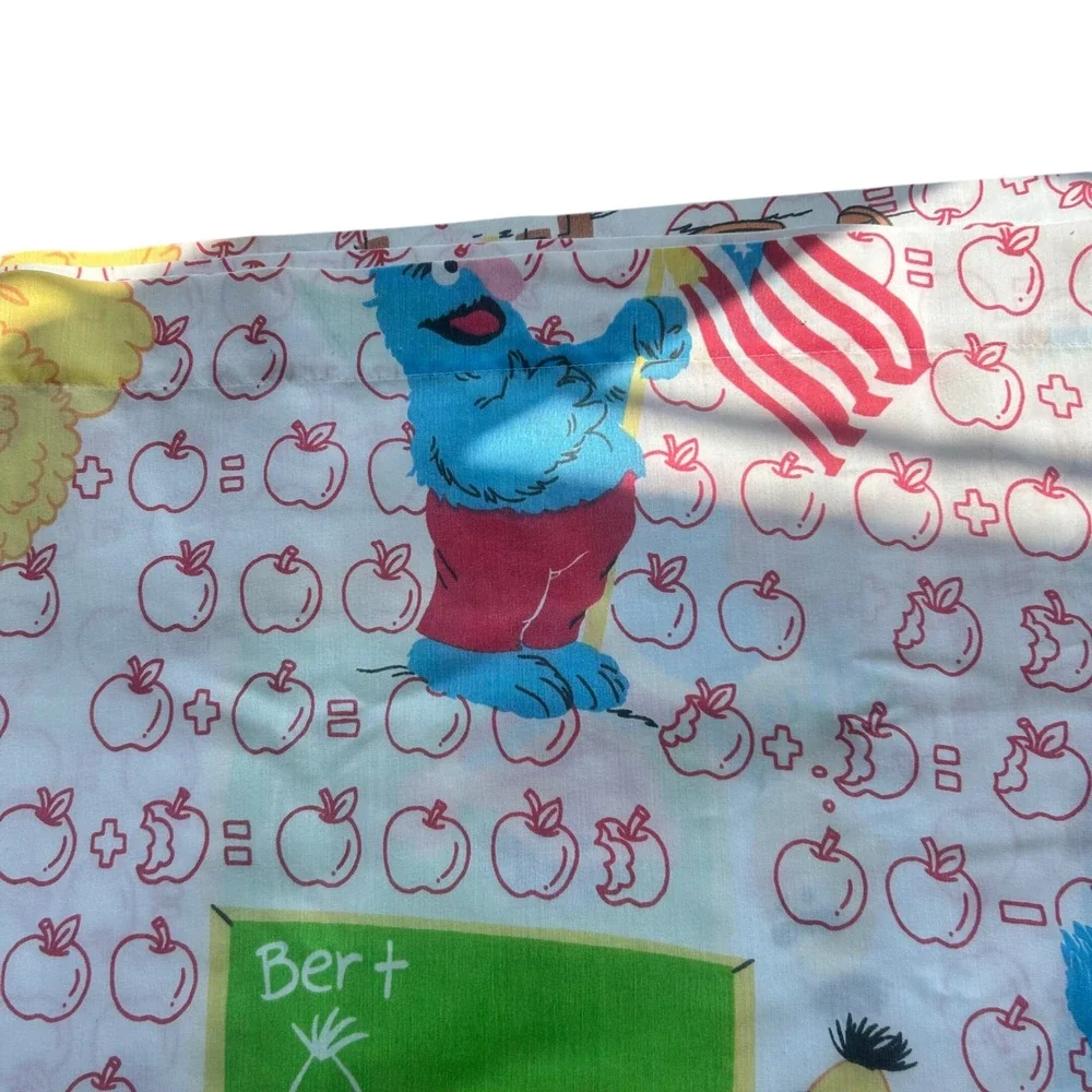 Sesame Street Bedding Set Kids Twin School Theme Vintage 70s/80s? Cookie Monster